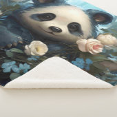 Gentle Panda Bear zwischen Dschungel-Rose Sherpadecke (3/4)