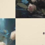 Gentle Panda Bear zwischen Dschungel-Rose Tapete (Naht)