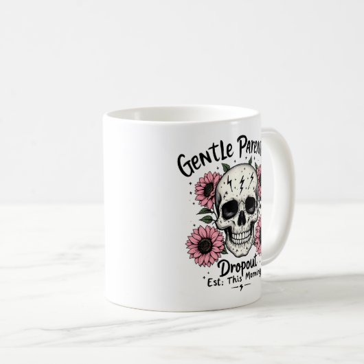Gentle Parenting Tasse | Funny Mama Skull Coffee C (VorderseiteRechts)