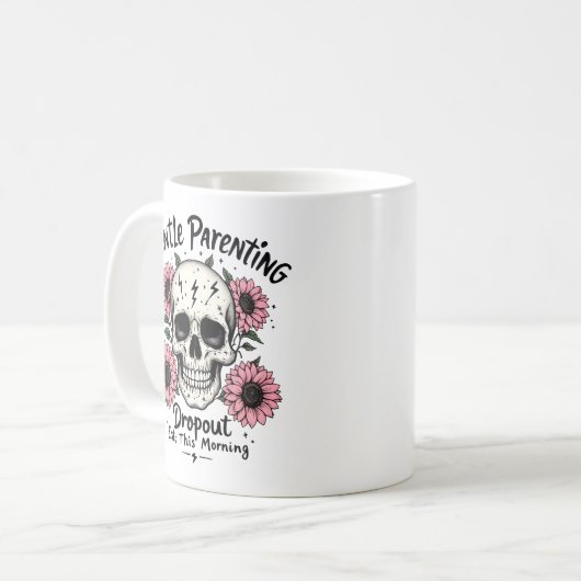 Gentle Parenting Tasse | Funny Mama Skull Coffee C (Vorderseite Links)