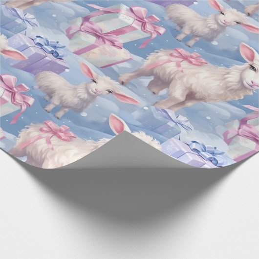 Gentle Pastel Lambs und Geschenke Geschenkpapier (Ecke)