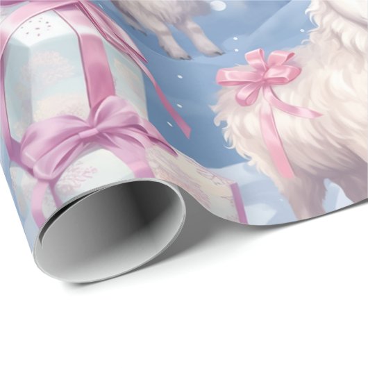 Gentle Pastel Lambs und Geschenke Geschenkpapier (Rolleneckpunkt)