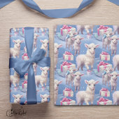 Gentle Pastel Lambs und Geschenke Sm Geschenkpapier