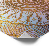 Gentle Pastel und Gold Choku Rei Symbol in Mandala Poster (Ecke)