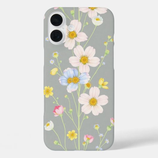 Gentle Pastel Wildblumen Case-Mate iPhone Hülle (Rückseite)