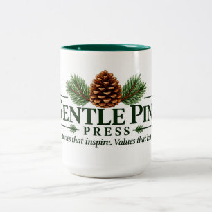 Gentle Pine Press Logo Zweifarben-Tasse Zweifarbige Tasse