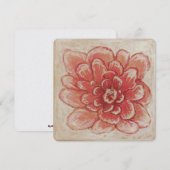 Gentle Pink Blume Art Feiertagskarte (Vorne/Hinten)