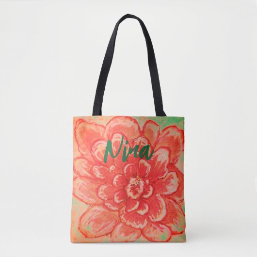 Gentle Pink Blume Art Tasche (Vorderseite)