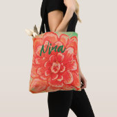 Gentle Pink Blume Art Tasche (Von Nahem)