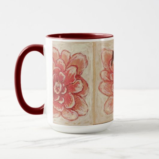 Gentle Pink Blume Art Tasse (Links)