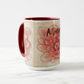 Gentle Pink Blume Art Tasse (Vorderseite Links)
