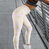 Gentle Pink Floral Pastell Petals Muster Leggings