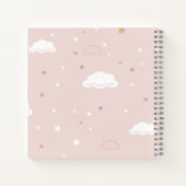 Gentle Pink Pattern Cloud Notizblock (Rückseite)