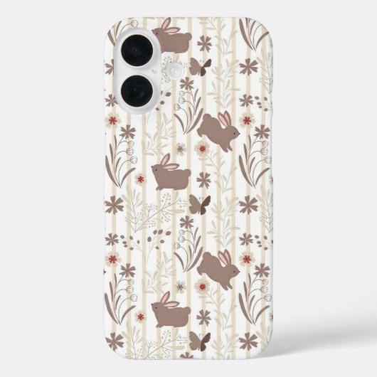 Gentle Rabbit Prince with Botanicals Case-Mate iPhone Hülle (Rückseite)