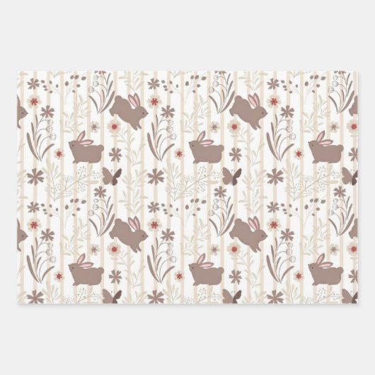 Gentle Rabbit Prince with Botanicals Geschenkpapier Set (Vorderseite 3)