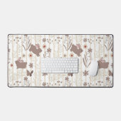 Gentle Rabbit Prince with Botanicals Schreibtischunterlage (Tastatur & Maus)