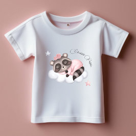Gentle Raccoon Animal Girl Baby Dusche Baby T-shirt