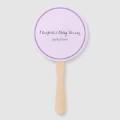 Gentle Raccoon Animal Girl Baby Dusche Fächer (Rückseite)