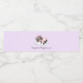 Gentle Raccoon Animal Girl Baby Dusche Wasserflaschenetikett (Einzelnes Label)