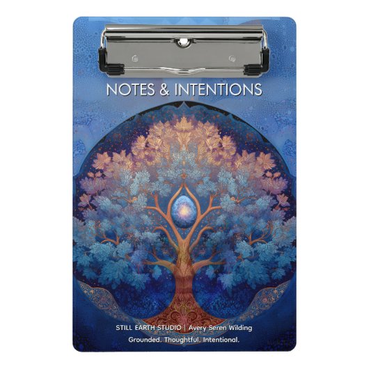 Gentle Radiance | Tree of Life B&B Mini Klemmbrett (Vorderseite)
