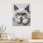 Gentle Ragdoll Cat – Painterly Pastel Composition Poster (Küche)