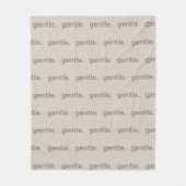 Gentle Repeated Word Pattern Cozy, Calm & Soft Fleecedecke (Vorderseite)