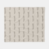 Gentle Repeated Word Pattern Cozy, Calm & Soft  Fleecedecke (Vorderseite (Horizontal))
