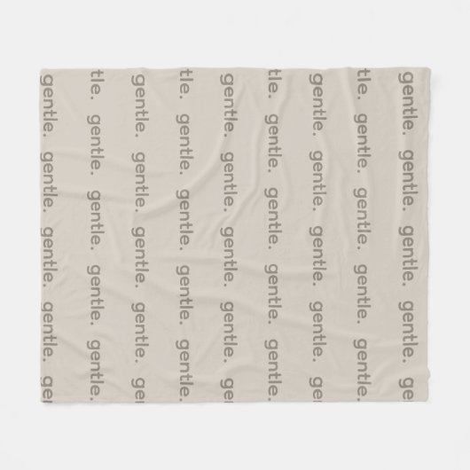 Gentle Repeated Word Pattern Cozy, Calm & Soft  Fleecedecke (Vorderseite (Horizontal))