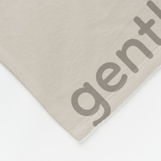 Gentle Repeated Word Pattern Cozy, Calm & Soft Fleecedecke (Ecke)