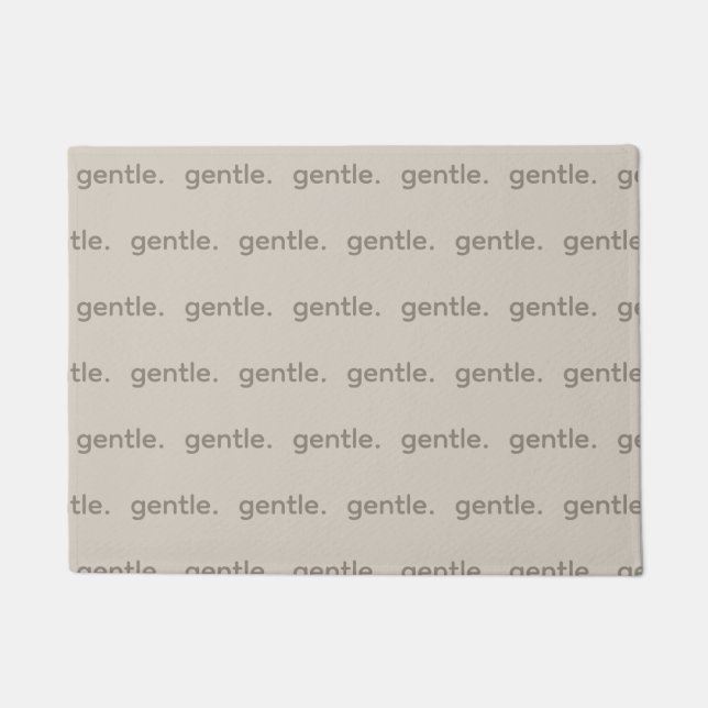 Gentle Repeated Word Pattern Cozy, Calm & Soft  Fußmatte (Vorderseite)