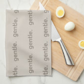 Gentle Repeated Word Pattern Cozy, Calm & Soft  Geschirrtuch (Viertel Falte)