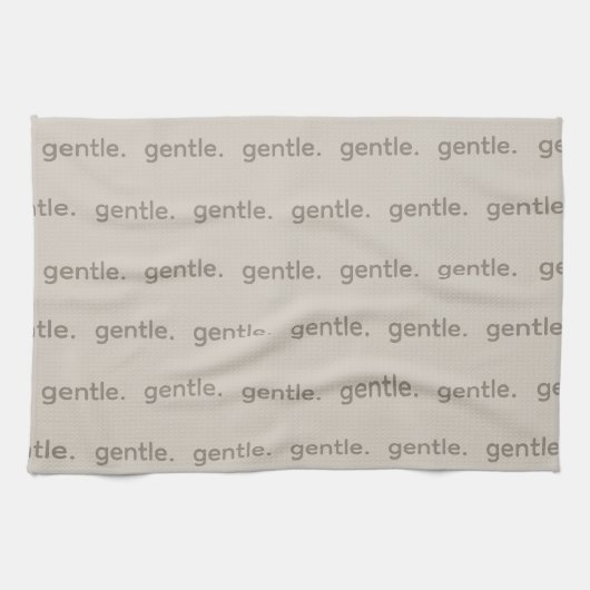 Gentle Repeated Word Pattern Cozy, Calm & Soft  Geschirrtuch (Horizontal)