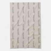 Gentle Repeated Word Pattern Cozy, Calm & Soft  Geschirrtuch (Vertikal)