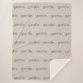 Gentle Repeated Word Pattern Cozy, Calm & Soft Sherpadecke (Vorderseite)