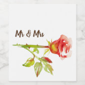 Gentle Rose Design Weinetikett (Einzelnes Label)