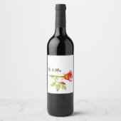 Gentle Rose Design Weinetikett (Vorderseite)