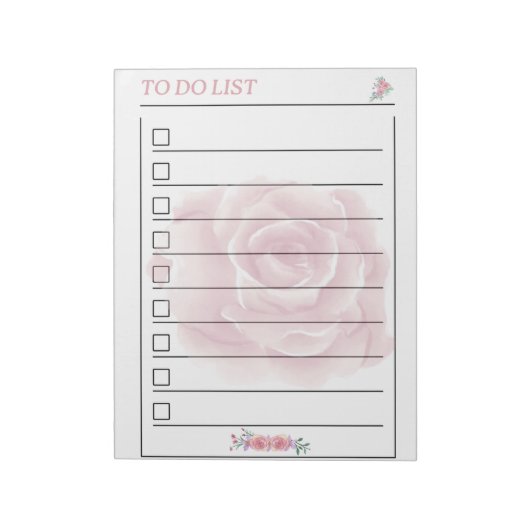 Gentle Rose, um Planerseite aufzulisten Notizblock (Rotiert)