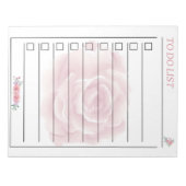 Gentle Rose, um Planerseite aufzulisten Notizblock (Vorderseite)