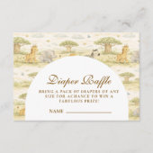 Gentle Safari Animals  Diapper Raffle Begleitkarte (Vorderseite)