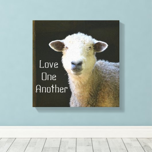 Gentle Sheep Leinwanddruck (Insitu (Holzboden))