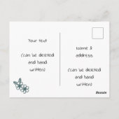 Gentle Simple Fun Rustic Floral Postcard Postkarte (Rückseite)