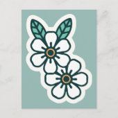 Gentle Simple Fun Rustic Floral Postcard Postkarte (Vorderseite)