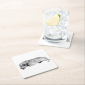 Gentle Sip, Tiny Spark Rechteckiger Pappuntersetzer (Vor Ort)