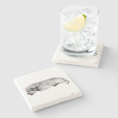 Gentle Sip, Tiny Spark Steinuntersetzer (Seitenansicht)