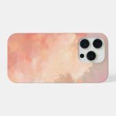 gentle sky, abstract cloud art, pastel sky design, iPhone hülle (Rückseite (Horizontal))
