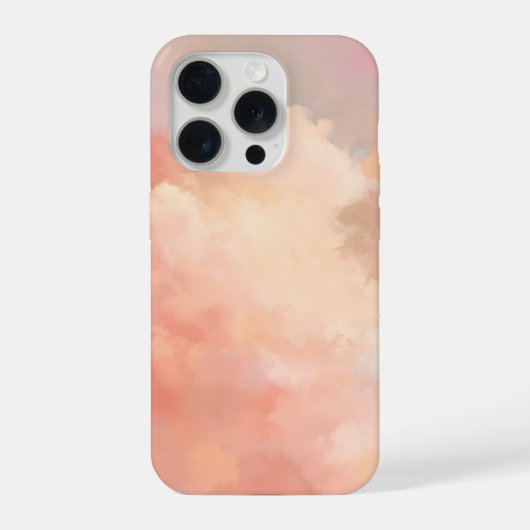 gentle sky, abstract cloud art, pastel sky design, iPhone hülle (Rückseite)