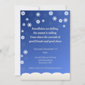 Gentle Snowflake Holiday Party Einladung (Vorderseite)