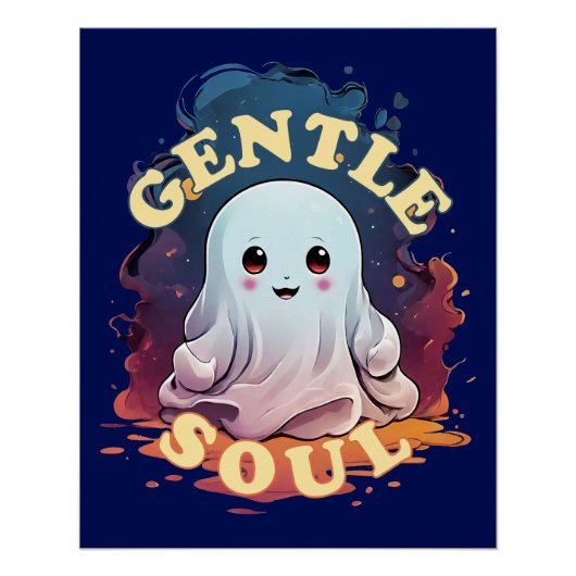 Gentle Soul Kawaii Ghost Poster (Vorderseite)