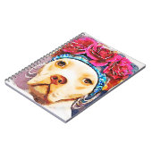 Gentle Soul Pitbull Pet Portrait Wasserfarben Kuns Notizblock (Linke Seite)