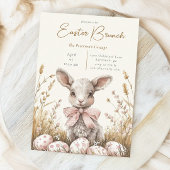 Gentle Spring Lamb & Pastel Easter Egg Hunt Einladung